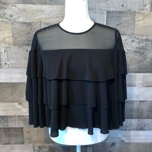 7 for all mankind top with ruffles